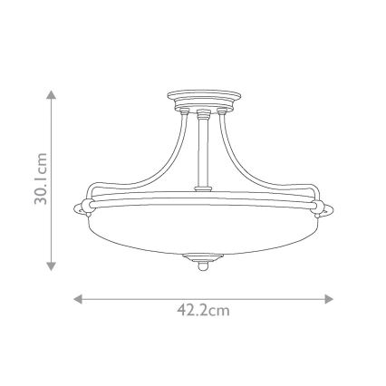 Elstead - Aufbauleuchte GRIFFIN 3xE27/100W/230V glänzendes Chrom