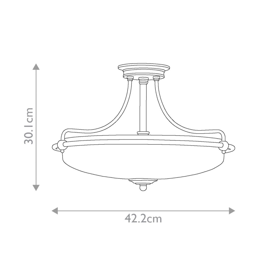 Elstead - Aufbauleuchte GRIFFIN 3xE27/100W/230V glänzendes Chrom
