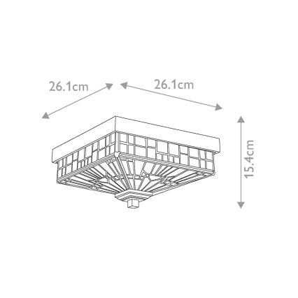 Elstead QZ-INGLENOOK-F - Außendeckenleuchte INGLENOOK 2xE27/60W/230V IP44