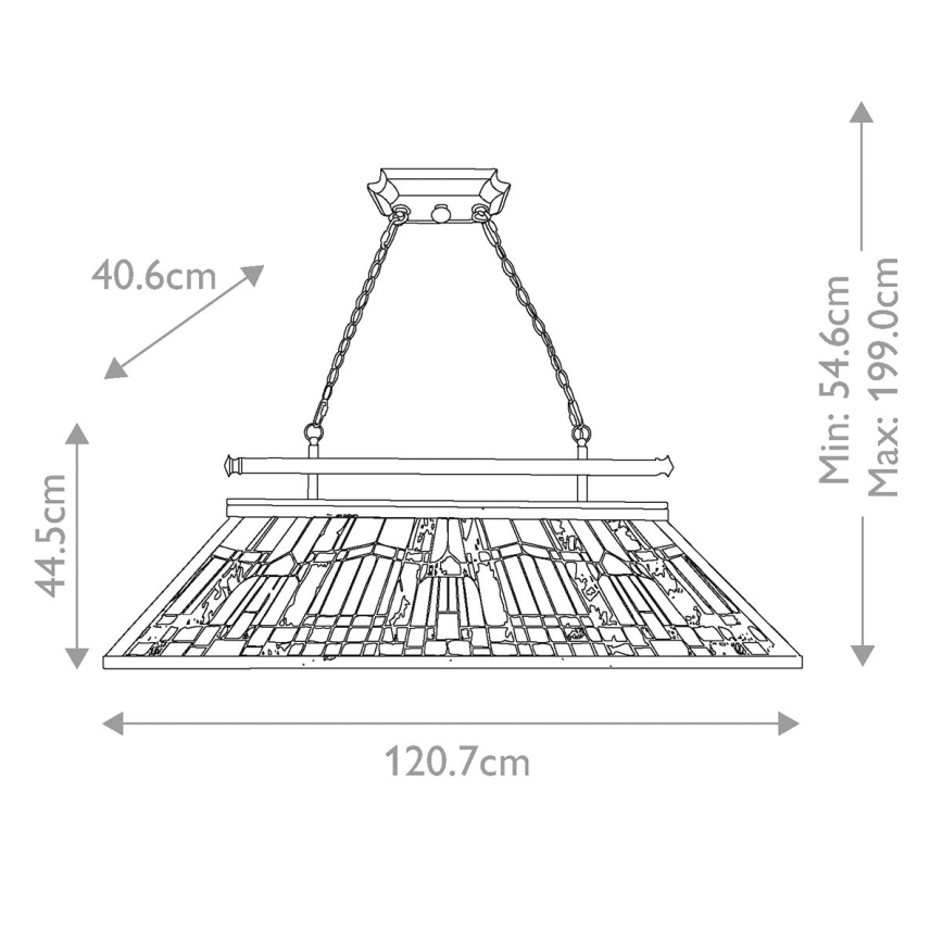 Elstead QZ-INGLENOOK-ISLE - Ketten-Kronleuchter INGLENOOK 3xE27/100W/230V