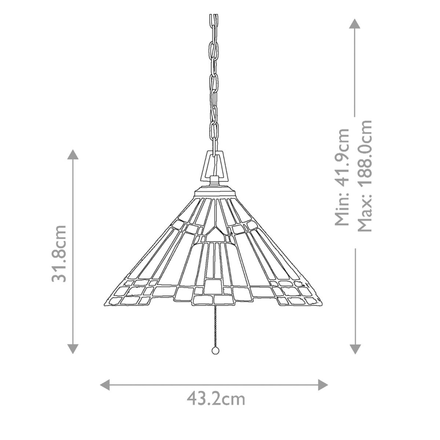 Elstead QZ-INGLENOOK-P-A - Ketten-Kronleuchter INGLENOOK 3xE27/60W/230V