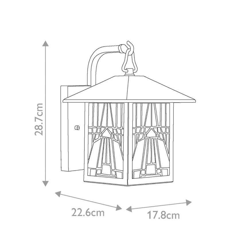 Elstead QZ-INGLENOOK2-S - Außenwandleuchte INGLENOOK 1xE27/60W/230V IP44
