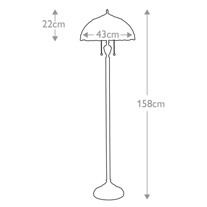 Elstead QZ-LARISSA-FL - Stehlampe LARISSA 2xE27/100W/230V