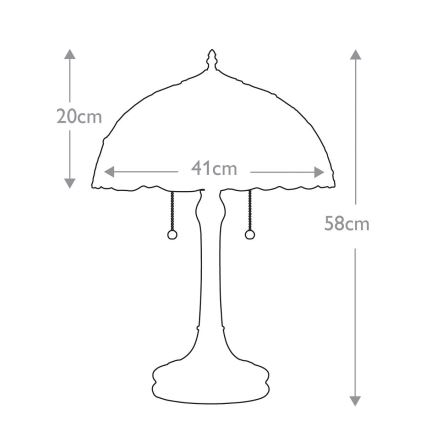 Elstead - Tiffany-Tischlampe LARISSA 2xE27/60W/230V