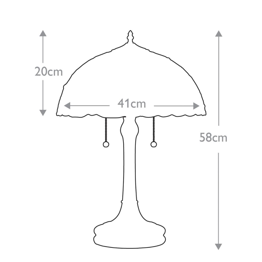 Elstead - Tiffany-Tischlampe LARISSA 2xE27/60W/230V