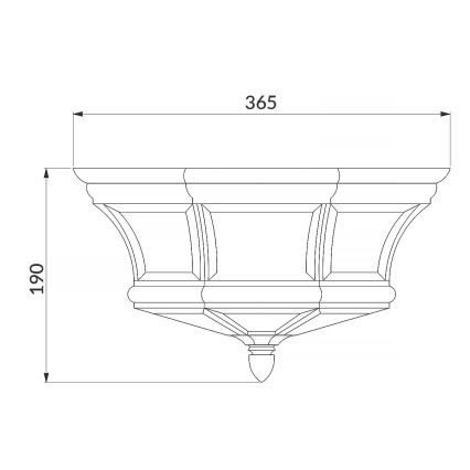 Elstead QZ-NEWBURY-F-PB - Außendeckenleuchte NEWBURY 3xE14/40W/230V IP44