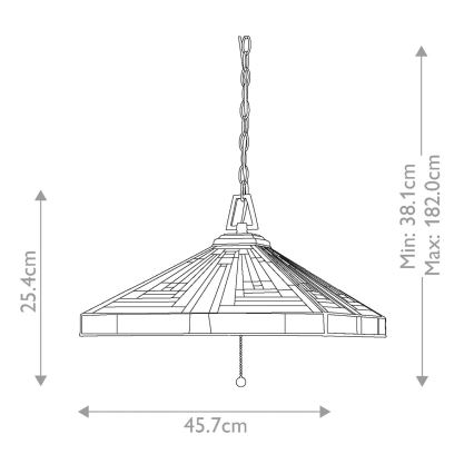 Elstead QZ-STEPHEN-3P - Ketten-Kronleuchter STEPHEN 3xE27/60W/230V