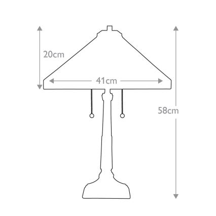Elstead - Tiffany-Tischleuchte STEPHEN 2xE27/60W/230V