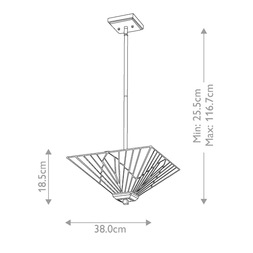Elstead - Deckenleuchte an Stange ALDERLEY 2xE27/60W/230V