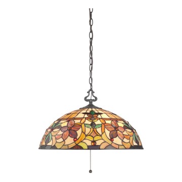 Elstead - Tiffany KAMI Kronleuchter mit Kette, 3xE27/60W/230V