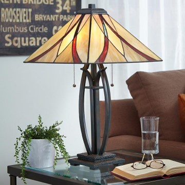 Elstead - Tiffany-Tischlampe ASHEVILLE 2xE27/60W/230V