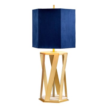 Elstead - Tischleuchte APOLLO 1xE27/60W/230V golden/blau