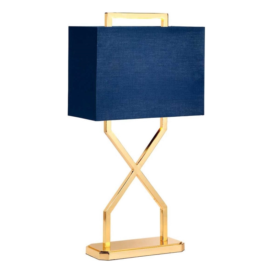 Elstead - Tischleuchte CROSS 1xE27/60W/230V golden/blau
