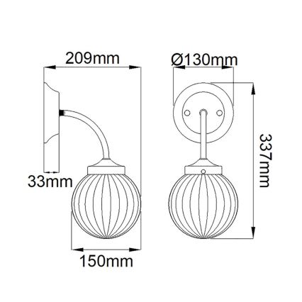 Elstead - Wandlampe COSMOS 1xE14/60W/230V weiß/messing