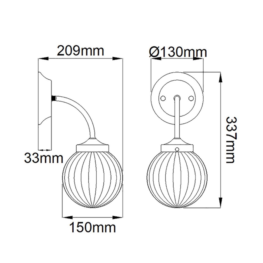 Elstead - Wandlampe COSMOS 1xE14/60W/230V weiß/messing