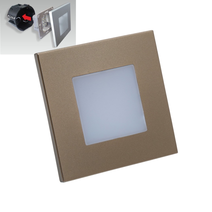 Emithor 48334 - LED-Treppenleuchte STEP LIGHT LED/1W/230V gold