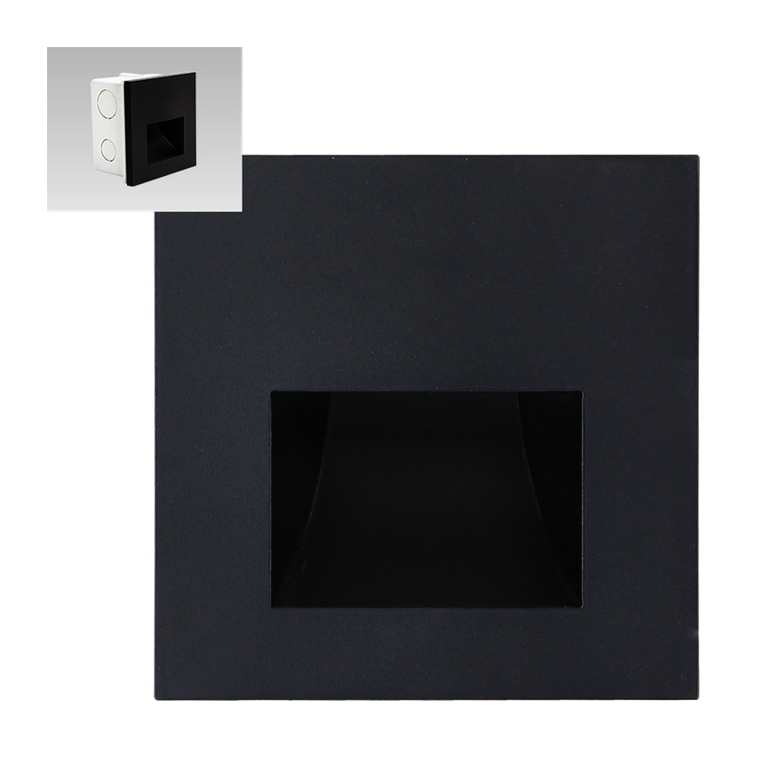 Emithor 70419 – LED-Treppenbeleuchtung SUNNY LED/1W/230V 4000K schwarz