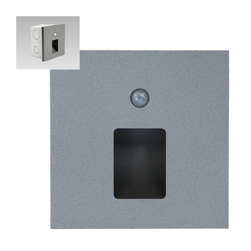 Emithor 70422 - LED Treppenleuchte mit Sensor VIX LED/1W/230V 4000K grau