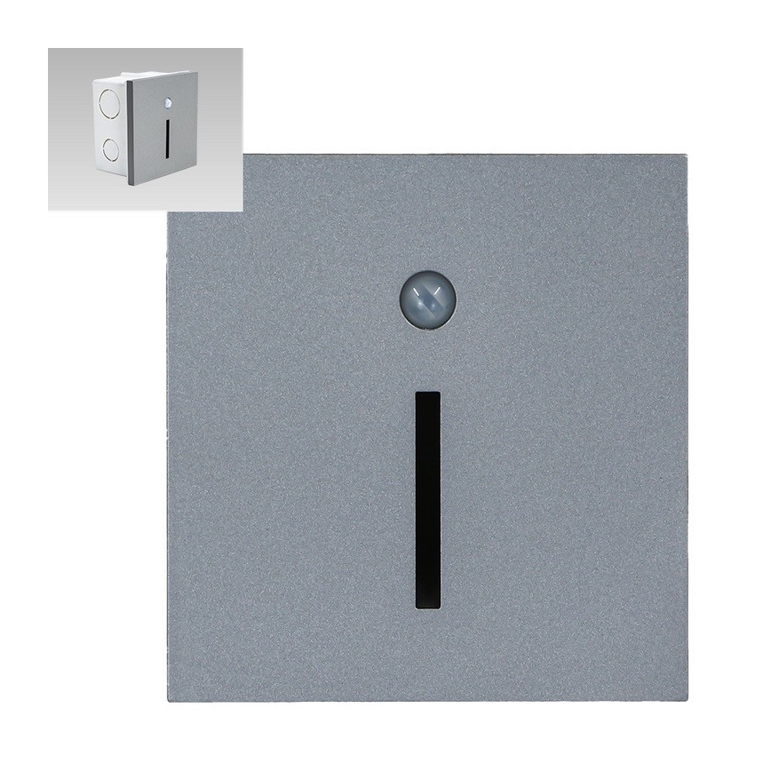 Emithor 70428 – LED-Treppenleuchte mit Sensor LINE LED/1W/230V 4000K grau