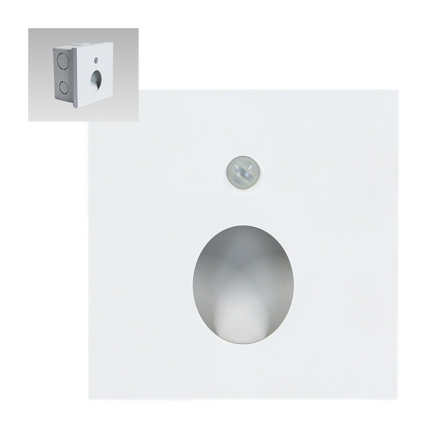 Emithor 70432 - LED Treppenleuchte mit Sensor OLIVE LED/1W/230V 4000K Weiß