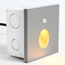 Emithor 70434 – LED-Treppenleuchte mit Sensor OLIVE LED/1W/230V grau