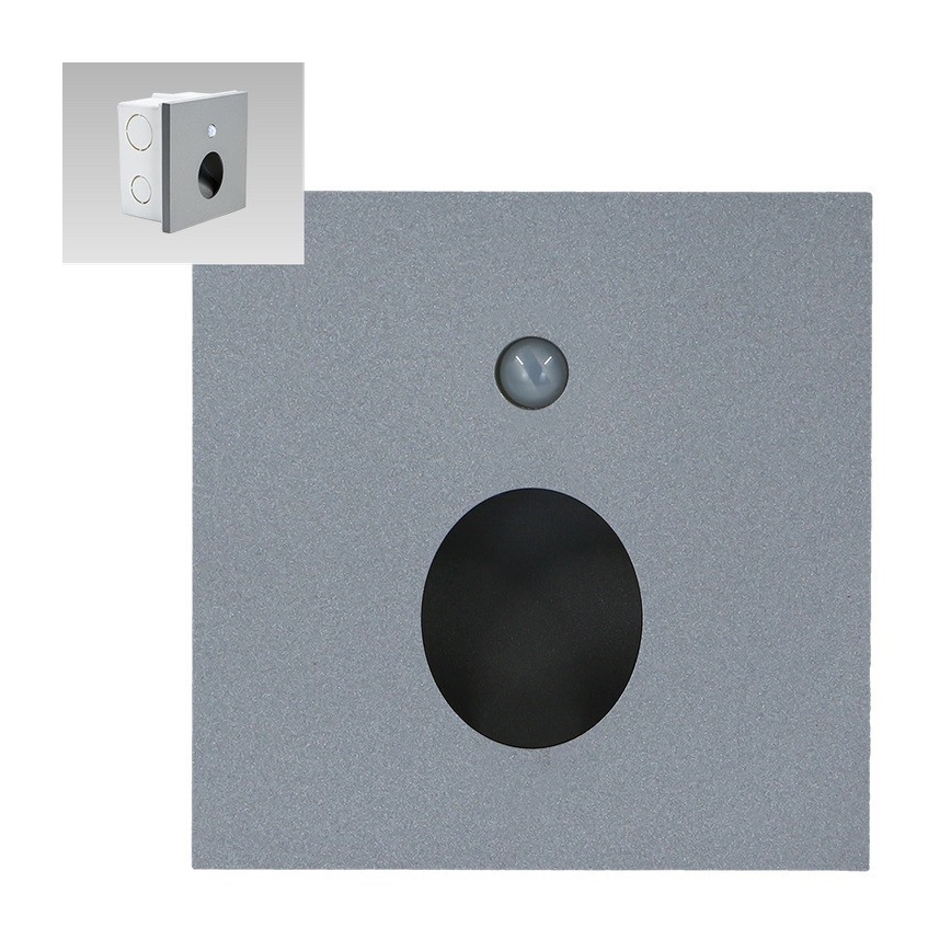 Emithor 70434 - LED Treppenleuchte mit Sensor OLIVE LED/1W/230V 4000K grau