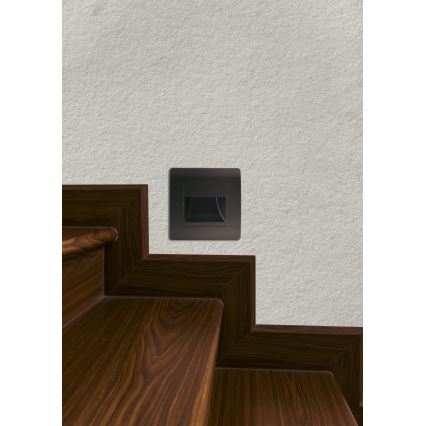Emithor 70438 - LED Treppenleuchte STEP LIGHT LED/1W/230V 4000K schwarz
