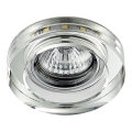 Emithor 71104 - LED Einbauleuchte ELEGANT DOUBLE LIGHT GU10/50W + LED/3W STRIPE