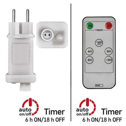 Netzteil für den Anschluss der Weihnachtsbeleuchtung 230V IP44 + Fernbedienung