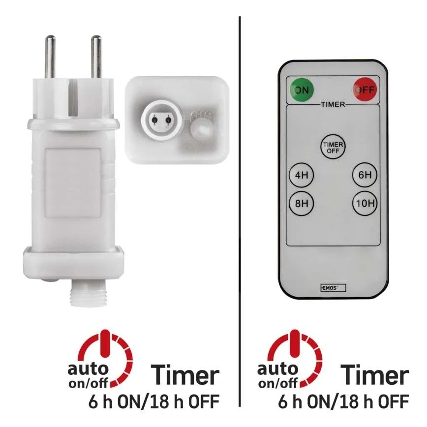 Netzteil für den Anschluss der Weihnachtsbeleuchtung 230V IP44 + Fernbedienung