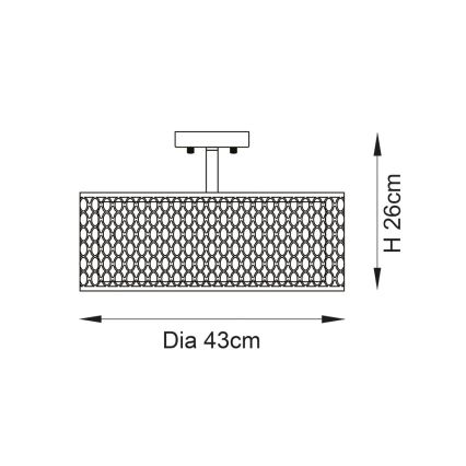 Endon 101568 - Anbauleuchte CORDERO 3xE27/10W/230V golden