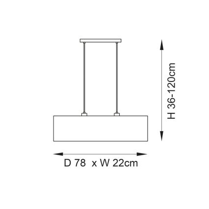Endon 101692 - Hängeleuchte LONGSHORE 2xE27/10W/230V beige