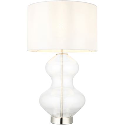 Endon 102676 - Dimmbare Tischlampe KELDA 1xE27/10W/230V weiß/mattchrom