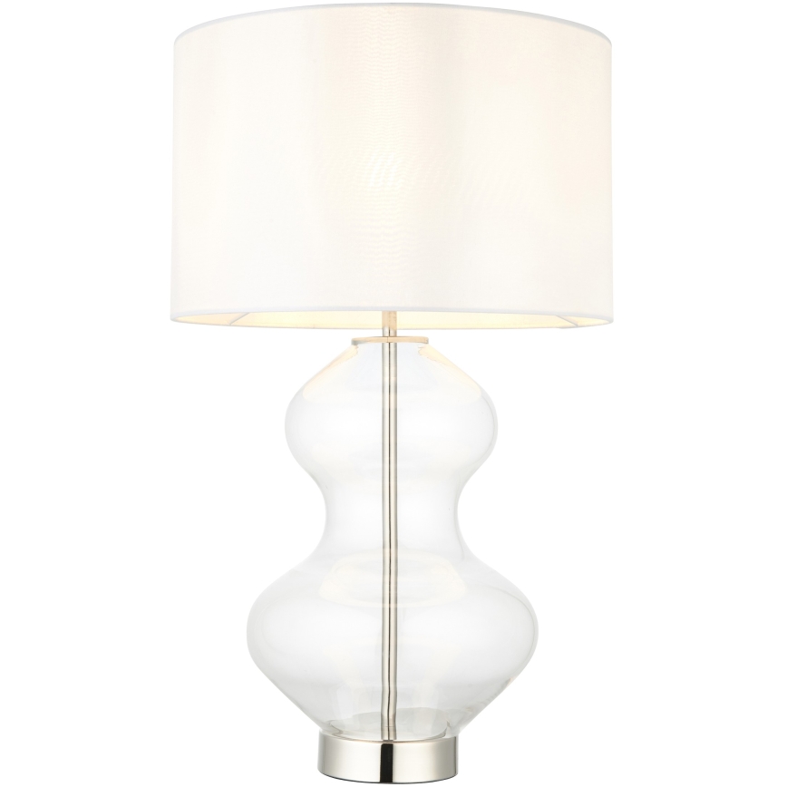 Endon 102676 - Dimmbare Tischlampe KELDA 1xE27/10W/230V weiß/mattchrom