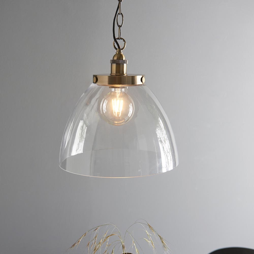 Endon 102926 - Hängeleuchte an Kette HANSEN 1xE27/10W/230V Messing