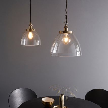 Endon 102926 - Hängeleuchte an Kette HANSEN 1xE27/10W/230V Messing