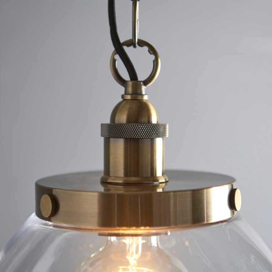 Endon 102926 - Hängeleuchte an Kette HANSEN 1xE27/10W/230V Messing