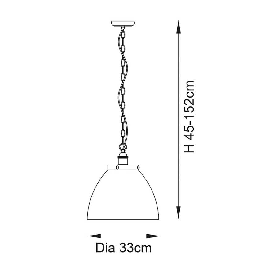 Endon 102926 - Hängeleuchte an Kette HANSEN 1xE27/10W/230V Messing