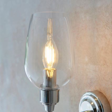 Endon 103316 - Wandleuchte STOURTON 1xE14/6W/230V, glänzender Chrom