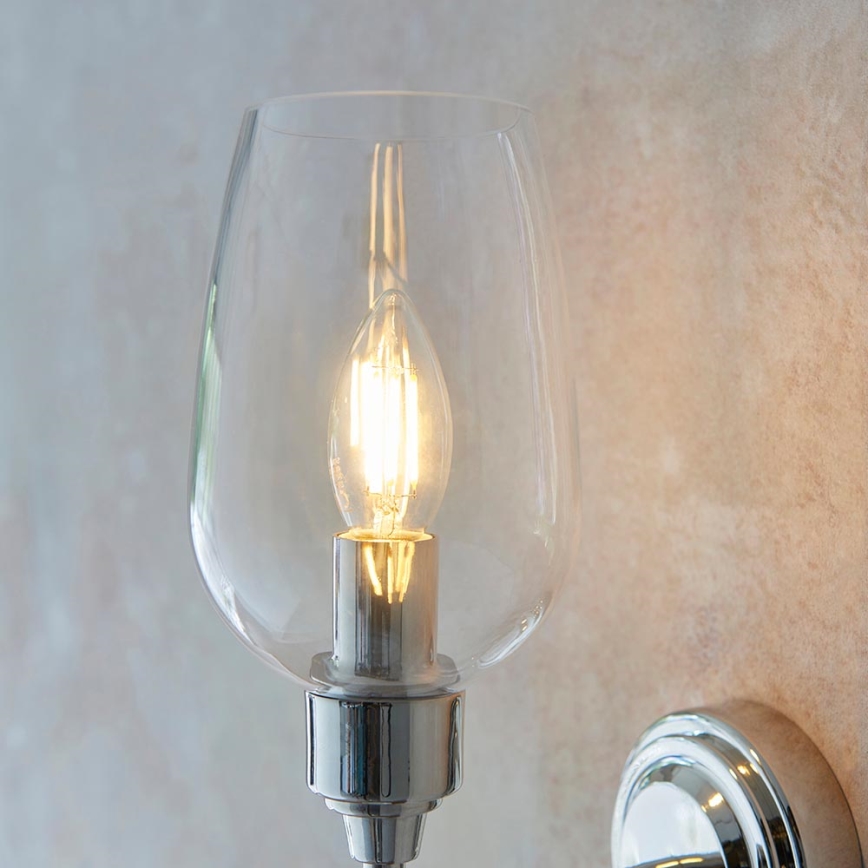 Endon 103316 - Wandleuchte STOURTON 1xE14/6W/230V, glänzender Chrom