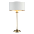 Endon 104054 - Tischleuchte HIGHCLERE 1xE14/7W/230V weiß/Messing d 25 cm