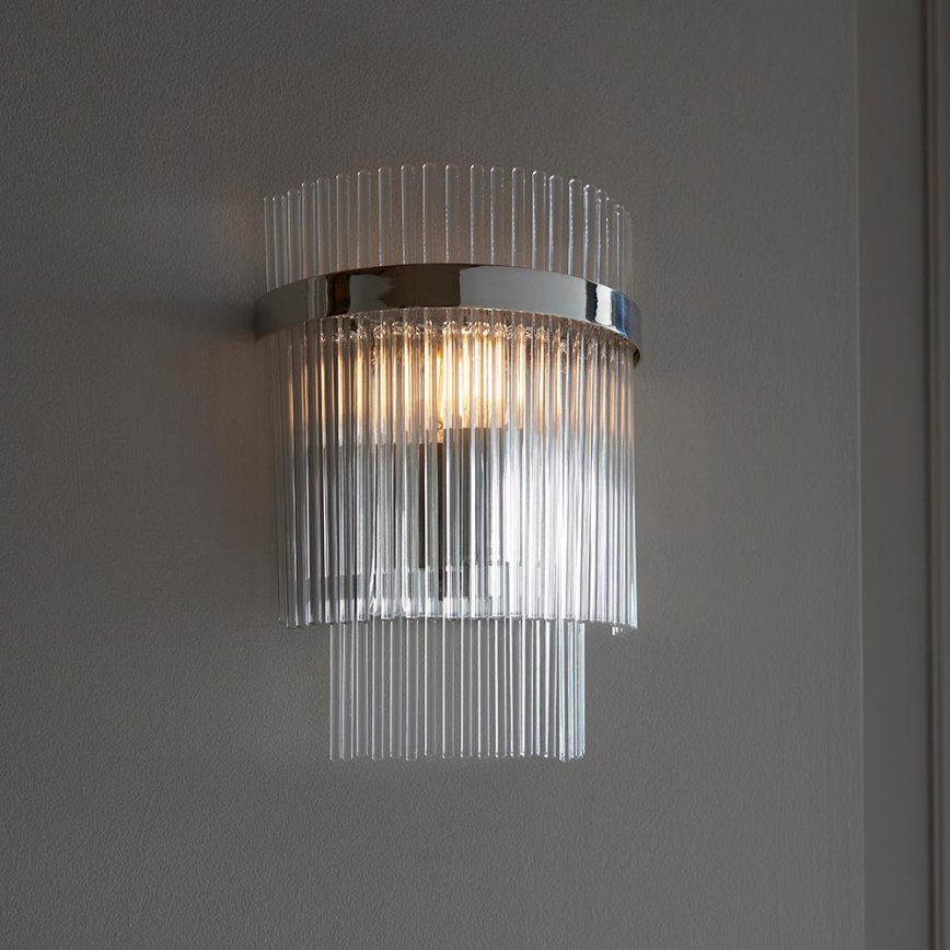 Endon 104114 - Wandleuchte MARIETTA 1xE14/6W/230V glänzendes Chrom/klar
