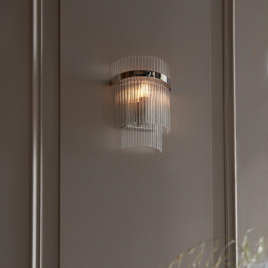 Endon 104114 - Wandleuchte MARIETTA 1xE14/6W/230V glänzendes Chrom/klar