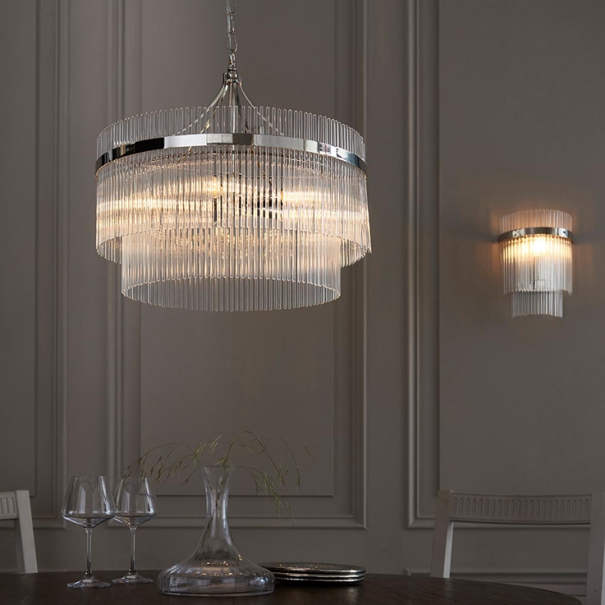 Endon 104114 - Wandleuchte MARIETTA 1xE14/6W/230V glänzendes Chrom/klar