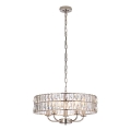 Endon 104467 - Kronleuchter an Kette CLIFTON 5xE14/6W/230V glänzendes Chrom/klar d 50,5 cm