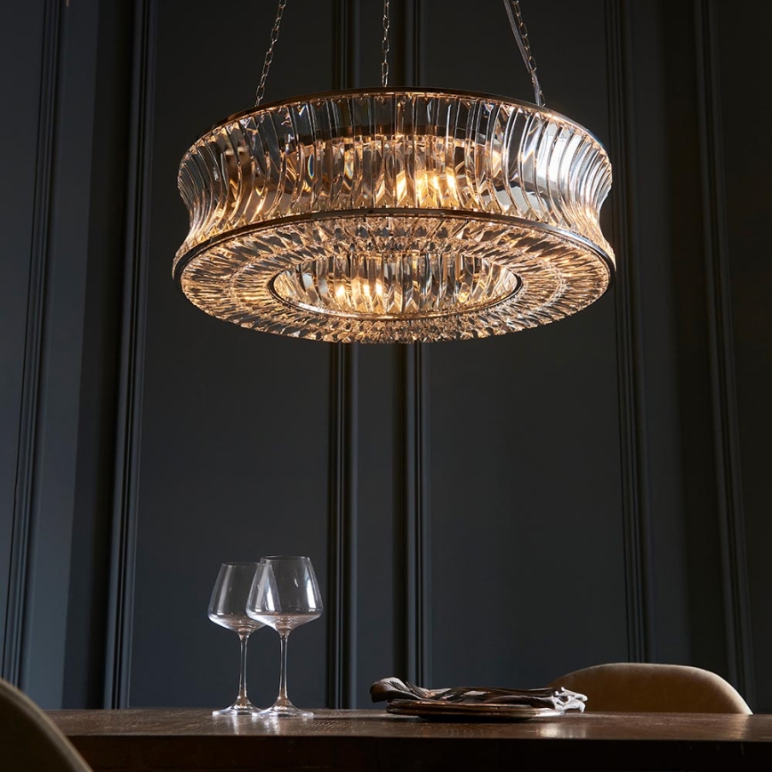 Endon 104528 - Kronleuchter mit Kette 6xE14/6W/230V glänzender Chrom