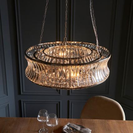 Endon 104528 - Kronleuchter mit Kette 6xE14/6W/230V glänzender Chrom