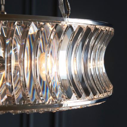 Endon 104528 - Kronleuchter mit Kette 6xE14/6W/230V glänzender Chrom