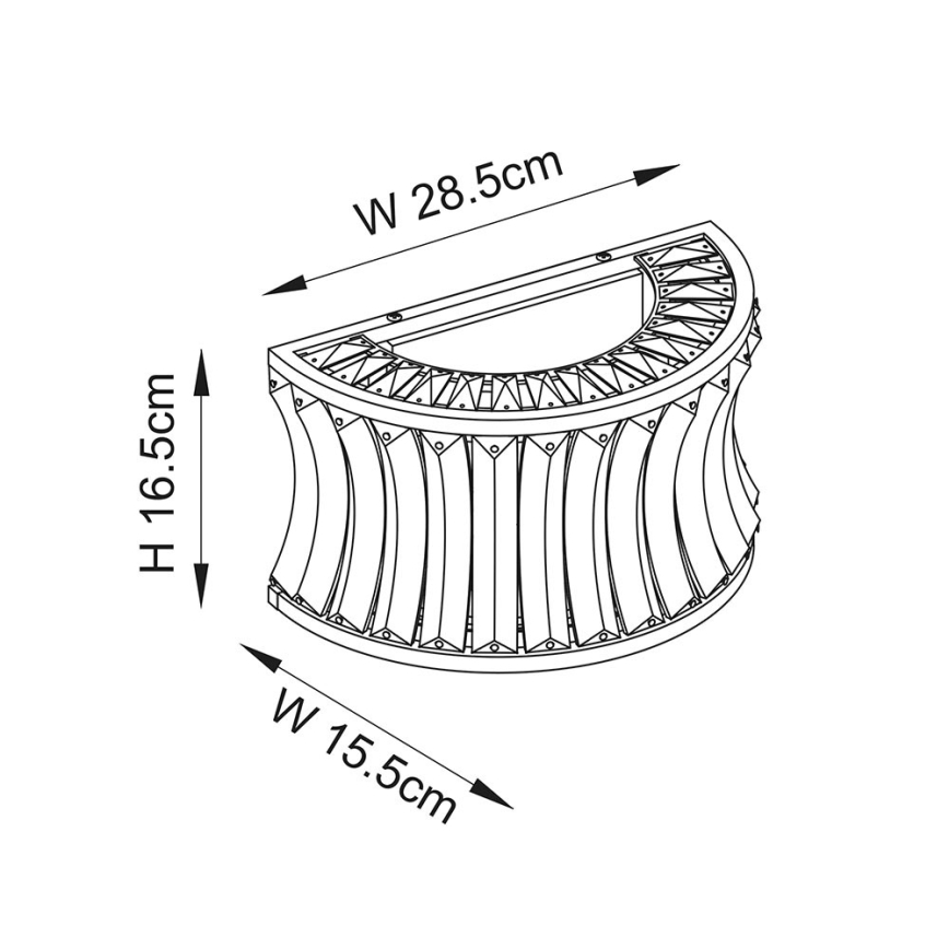 Endon 104529 - Wandleuchte 2xE14/7W/230V glänzender Chrom