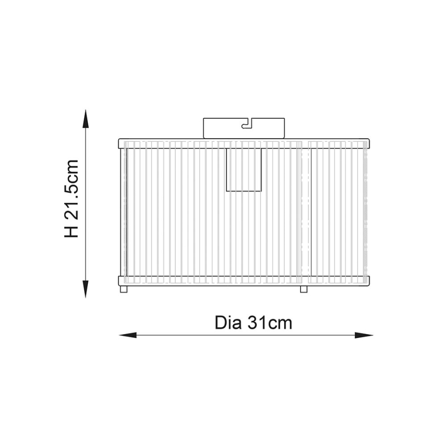 Endon 106265 - Deckenleuchte RIDGETON 1xE27/10W/230V Messing